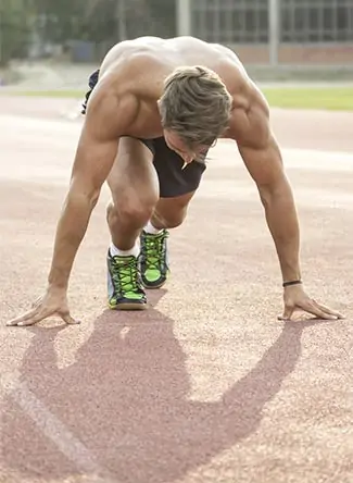 male runner on track