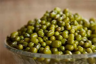 mung beans in dish
