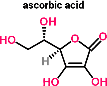 ascorbic acid molecule chemical structure