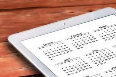 calendar on iPad