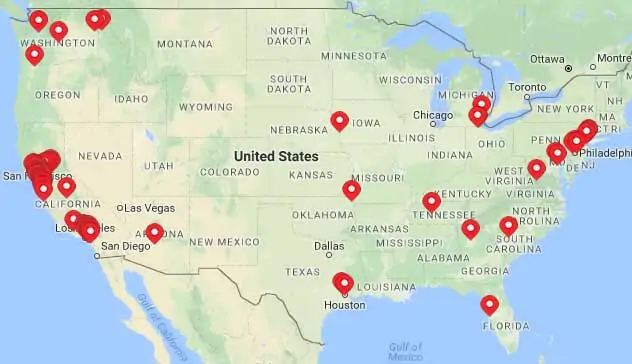 map of where to buy camel milk in the US