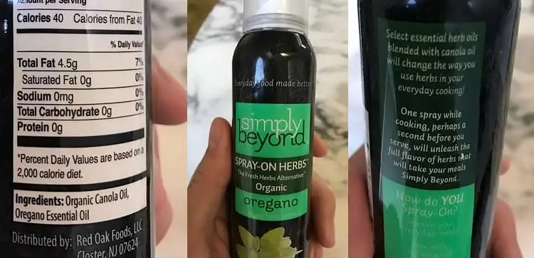 Simply Beyond brand of edible oregano essential oil