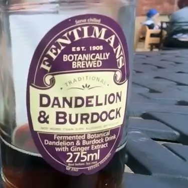 Fentimans burdock dandelion beer bottle