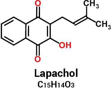 lapachol molecule chemical structure