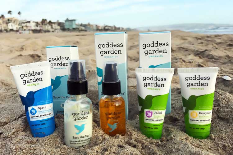 Goddess Garden product line of organic sunscreens for face