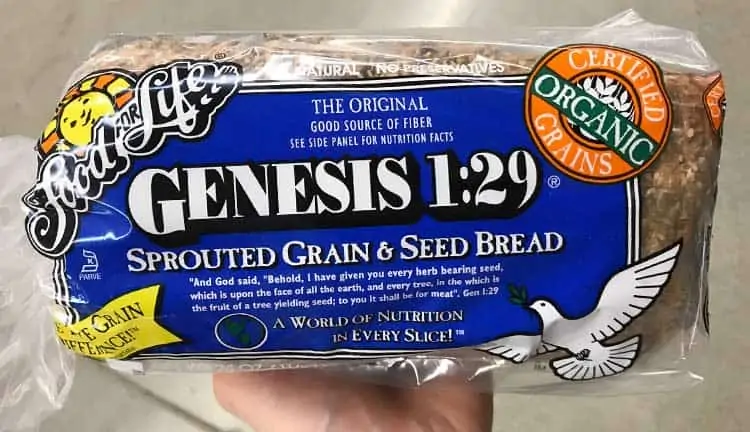 What the packaging for Genesis bread looks like