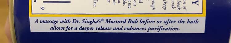 Dr. Singha's mustard rub