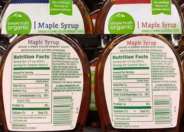 Is Maple Syrup Healthy Grade A Vs B Antioxidant Levels Superfoodly   Syrup Nutrition Facts 