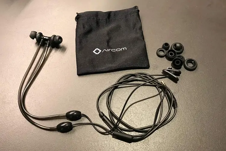 Aircom headphones with mic